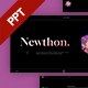 Black White Pink Gradient 3D Holographic Minimalist Pitchdeck Powerpoint Presentation